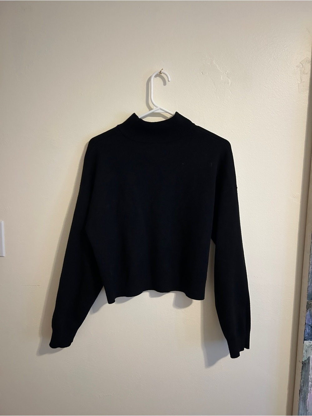Frank and Oak loose fitting mock neck sweater